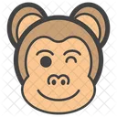 Winking Eye Monkey  Icon