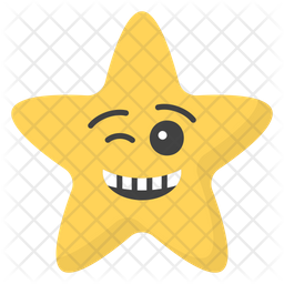 Winking Eye Star Emoji Icon