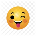 Winking With Tongue Out Winking Emoji Icon