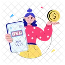 Winning Money Prize Money Cash Prize アイコン