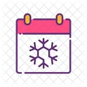 Winter Calendar Snow Calendar Icon