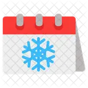 Winter Winter Calendar Snowflake Icon