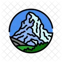 Winter Mountain Landscape Icon