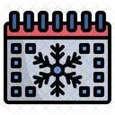 Winter Date Calendar Icon