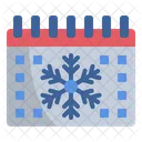Winter Date Calendar Icon