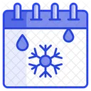 Winter Snowflake Drops Icon