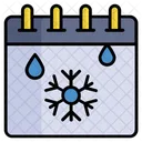 Winter Snowflake Drops Icon
