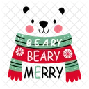 Winter Bear Clothing Greeting Icon