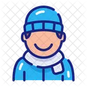 Winter Boy Cold Snow Icon