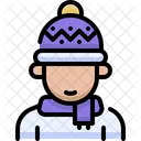 Winter Season Winter Boy Icon