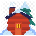 Winter Cabin House Home Icon