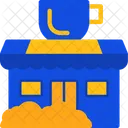 Winter Cafe Cold Weather Coffee Shop Frosty Cafe Icon