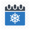 Calendar Snowflake Christmas Icon