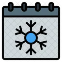 Winter Snowflake Snow Day Holiday Calendar Date Icon