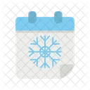 Winter Icon Set With Flat Style Icône