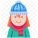Winter Girl Clothes Kid Icon