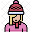 Winter Season Winter Girl Icon
