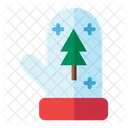 Winter Gloves Christmas Accessories Icon