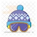 Winter Hat Ski Googles Winter Cap Icon