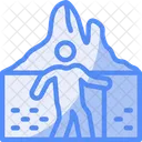 Winter Hike Cold Weather Trek Frosty Walk Icon