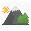 Winter Hill Travel Landscape Icon