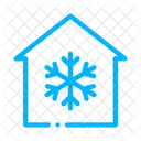 Gebaude Schneeflocke Kuhlung Symbol