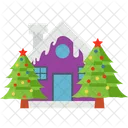 Christmas House Christmas Home Winter House Icon