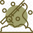 Winter Ice Fishing Cold Weather Angling Frosty Ice Fishing Icon