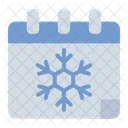 Winter Snowflake Calendar Icon