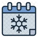 Winter Snowflake Calendar Icon