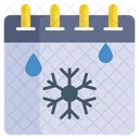 Winter Snowflake Drops Icon