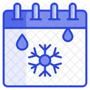 Winter Snowflake Drops Icon