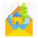 Winter Invitation Card Party Icon