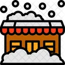Winter Market Cold Weather Bazaar Frosty Fair Icon