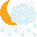 Winter Moon Cold Night Sky Moonlight Icon