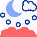 Winter Moonlight Cold Weather Moon Glow Frosty Lunar Light Icon