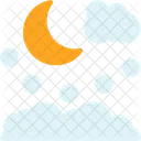 Winter Moonlight Cold Weather Moon Glow Frosty Lunar Light Icon
