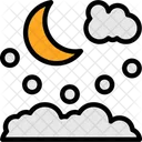 Winter Moonlight Cold Weather Moon Glow Frosty Lunar Light Icon