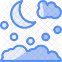 Winter Moonlight Cold Weather Moon Glow Frosty Lunar Light Icon