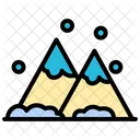 Winter Mountain Holiday Vacation Icon