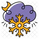 Winter Night Moon Cold Night Icon