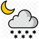Winter Night Cloudy Night Atmospheric Icon