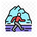 Winter Running Color Icon