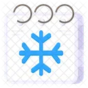 Winter Season Winter Calendar Daybook Icon