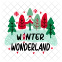 Winter Wonderland Forest Nature Icon