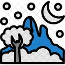 Winter Wonderland Snowy Landscape Frosty Scene Icon