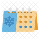 Kalender Winter Saison Icon