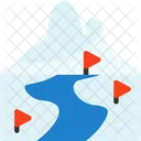 Winterpfad Kaltwetterpfad Frostiger Gehweg Symbol