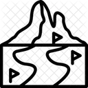 Winterpfad Kaltwetterpfad Frostiger Gehweg Symbol