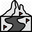 Winterpfad Kaltwetterpfad Frostiger Gehweg Symbol